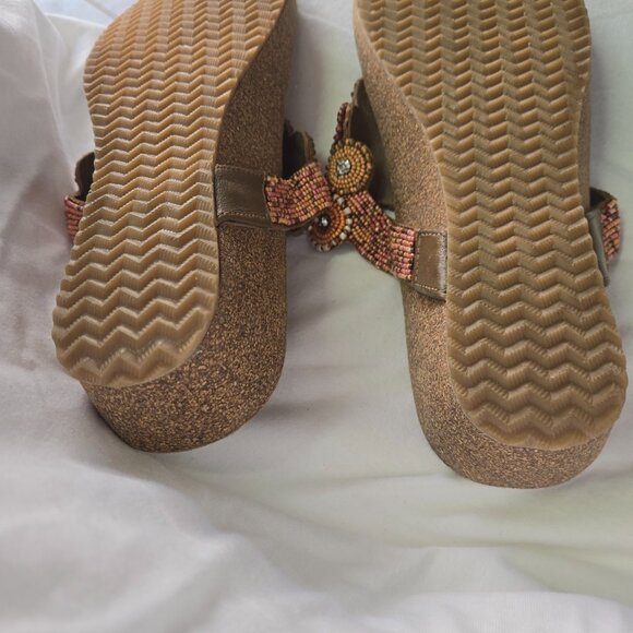 Azura Embroidered Mandala Rhinestone Thong Sandals Multicolored Rainbow Size 8 - Picture 11 of 11
